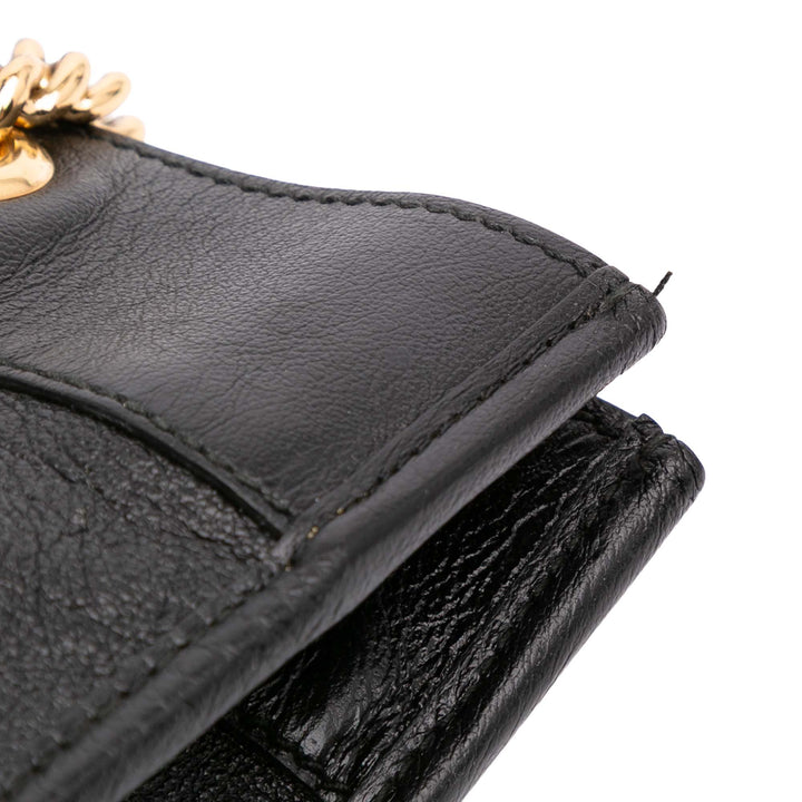 Large Web Leather Rajah Tote Black - Gaby Paris