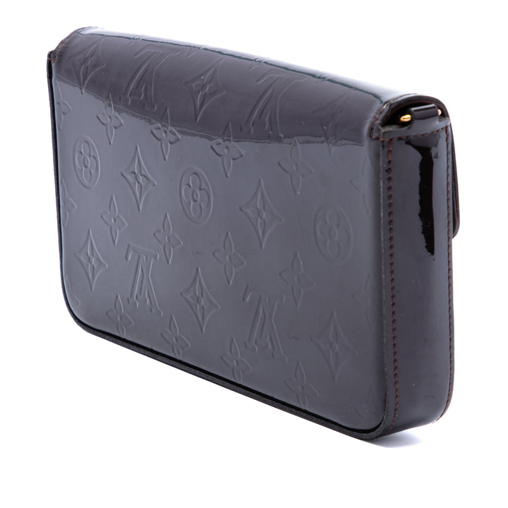 Louis Vuitton Pochette Felicie Cuir verni Monogram Violet – vue 2 – GABY PARIS