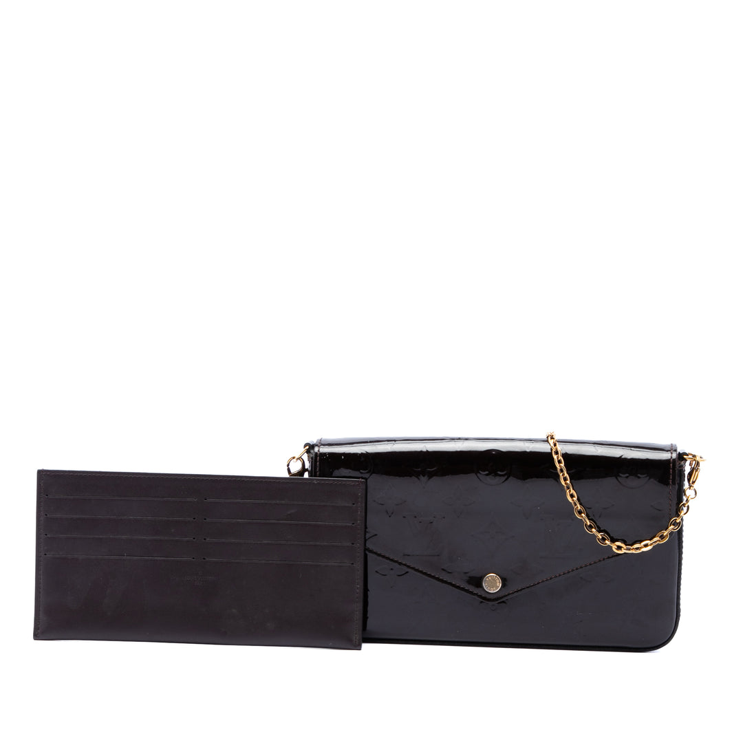 Louis Vuitton Pochette Felicie Cuir verni Monogram Violet – vue 7 – GABY PARIS