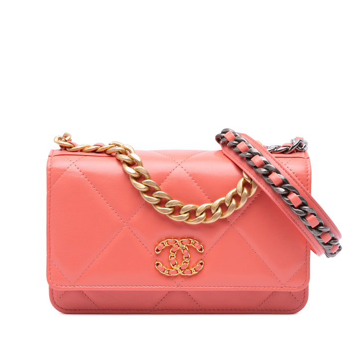 Chanel Matelassé 19 Wallet on Chain Cuir d'agneau
