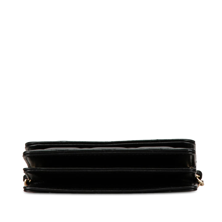 Quilted Lambskin My Chanel Lady Card Holder On Chain Black - Gaby Paris