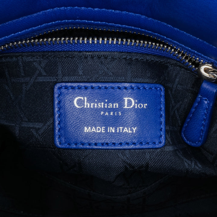 Mini Lambskin Cannage Lady Dior Blue - Gaby Paris