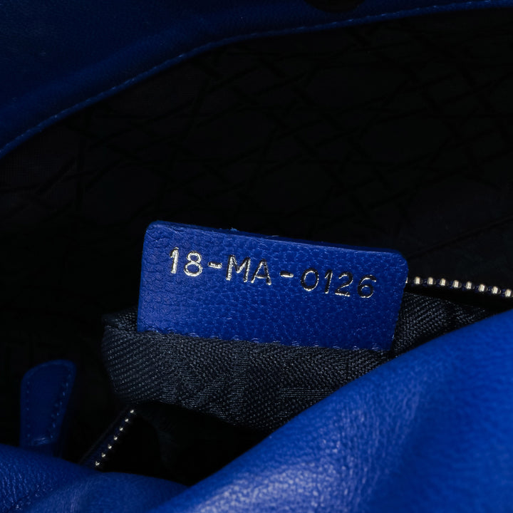 Mini Lambskin Cannage Lady Dior Blue - Gaby Paris