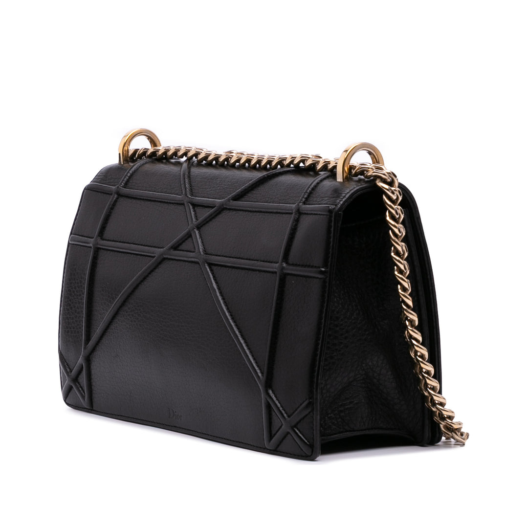 Dior Medium Cuir de veau Diorama Flap Noir