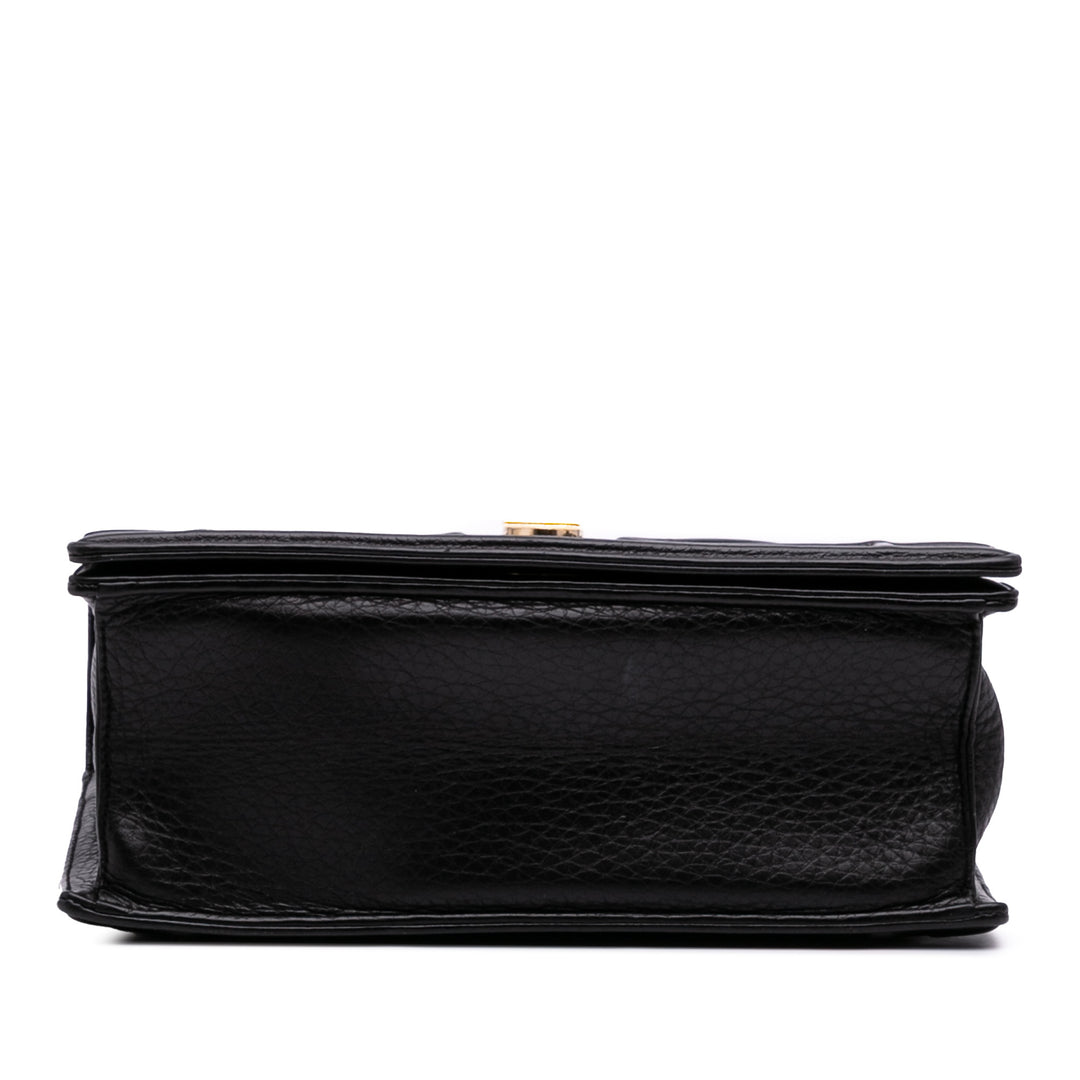 Dior Medium Cuir de veau Diorama Flap Noir