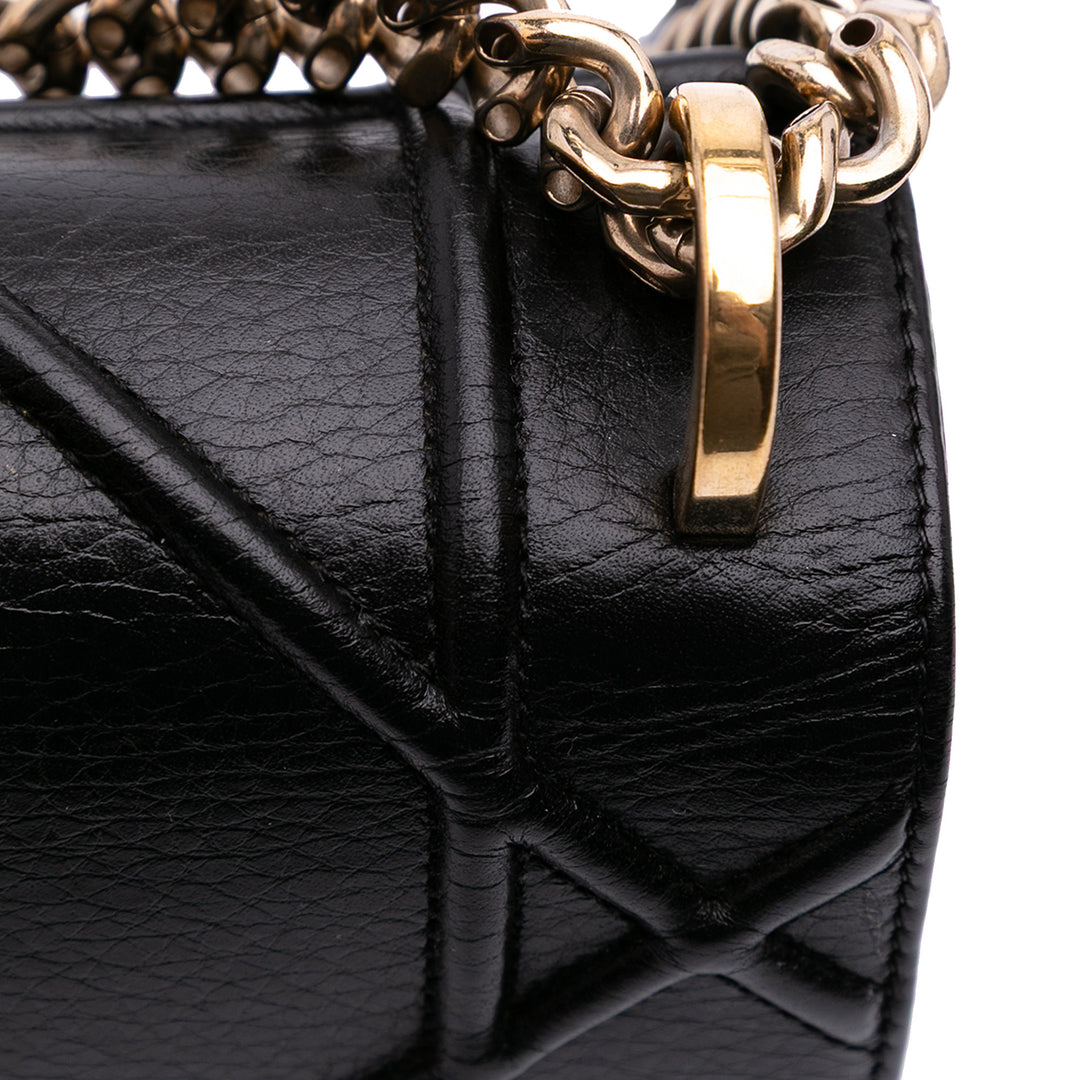 Dior Medium Cuir de veau Diorama Flap Noir