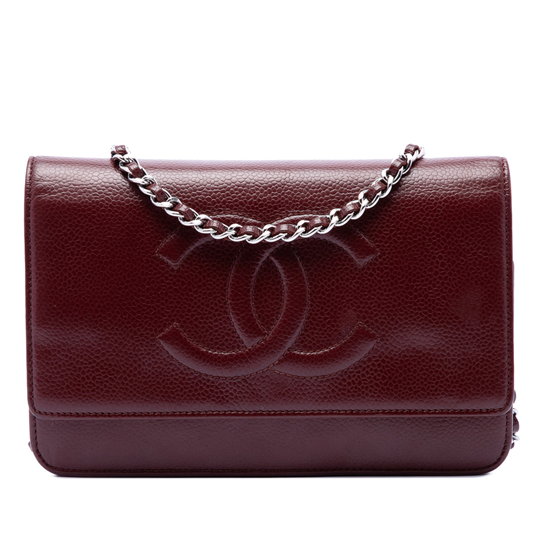 Chanel CC Caviar Wallet on Chain