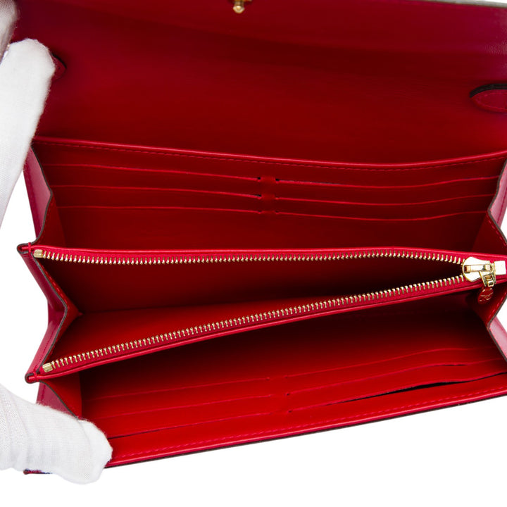 Louis Vuitton Chaîne Portefeuille Cuir verni Monogram Rouge – vue 4 – GABY PARIS