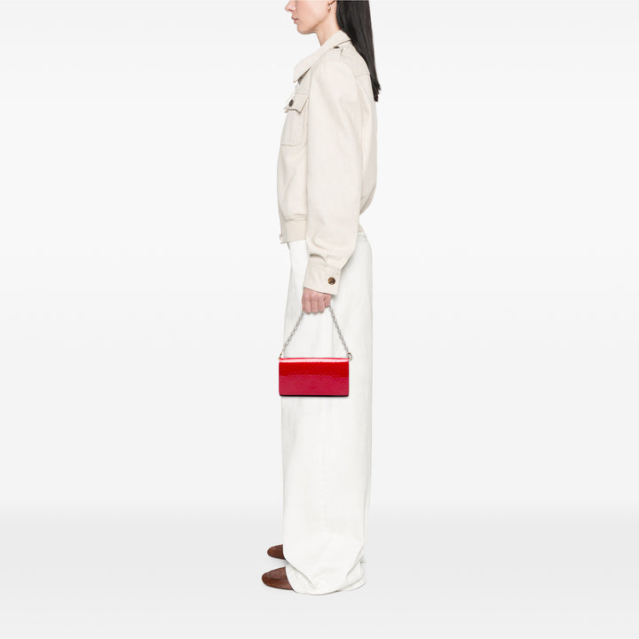 Louis Vuitton Chaîne Portefeuille Cuir verni Monogram Rouge – vue 5 – GABY PARIS