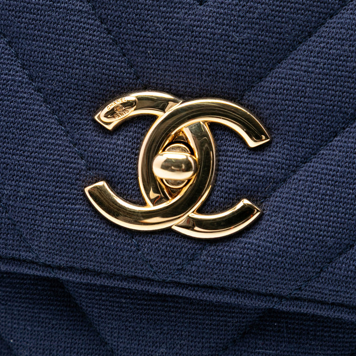 Chanel Small Chevron Jersey Trendy CC anse supérieure à rabat