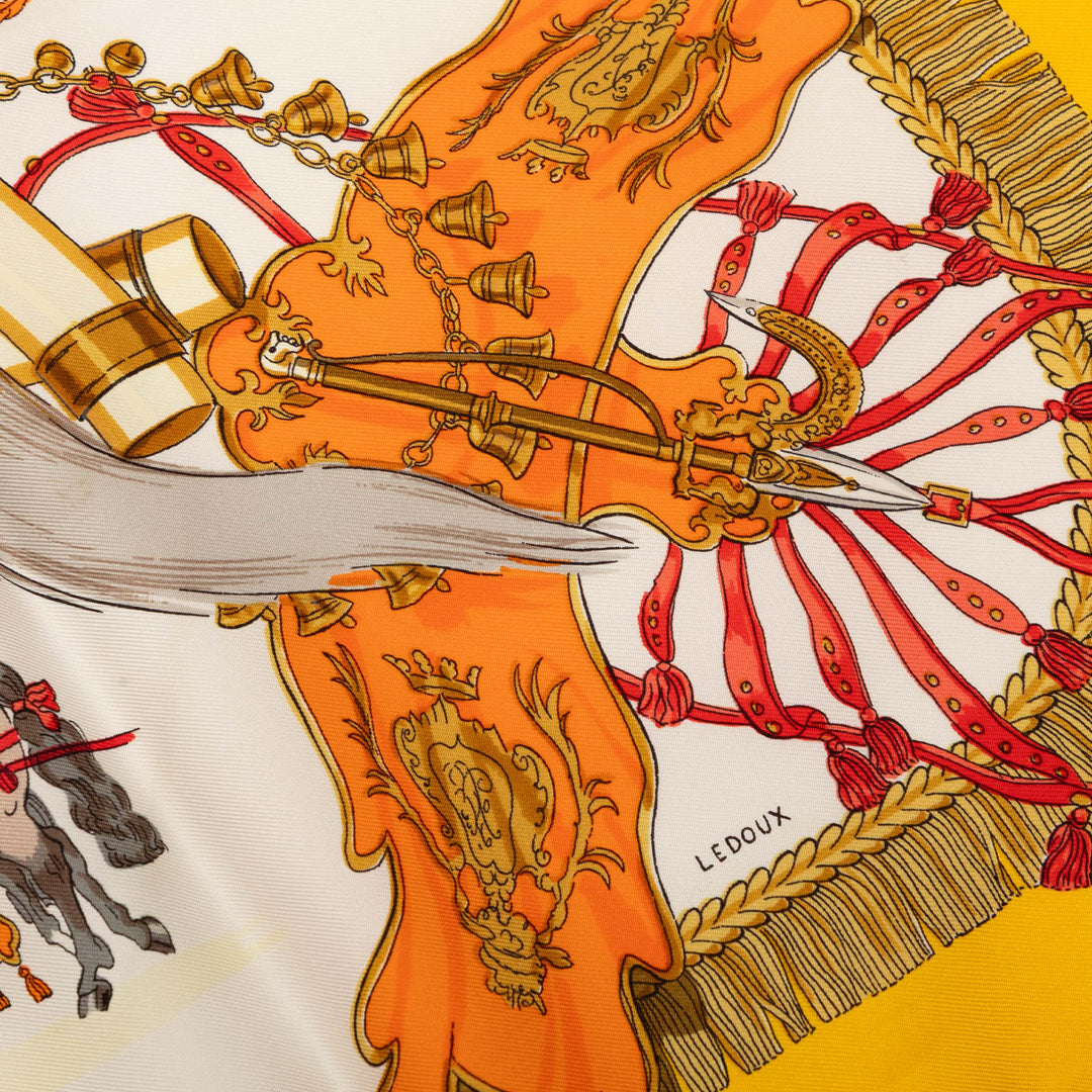 Hermès Caparacons De La France Et De L Inde Foulard 90 Soie