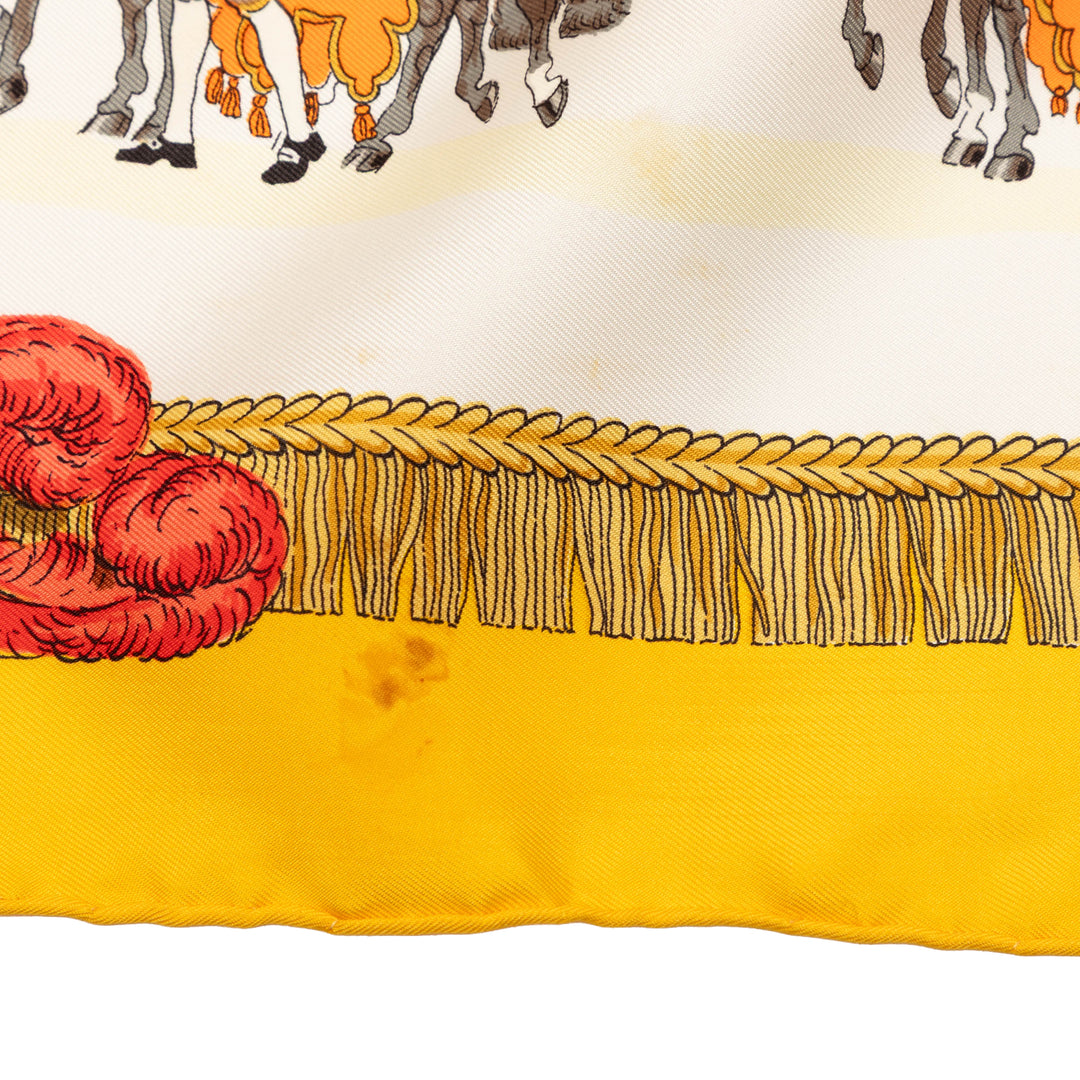 Hermès Caparacons De La France Et De L Inde Foulard 90 Soie