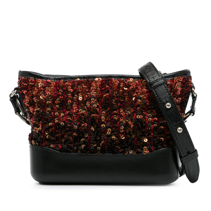 Small Sequin Gabrielle Crossbody Brown - Gaby Paris