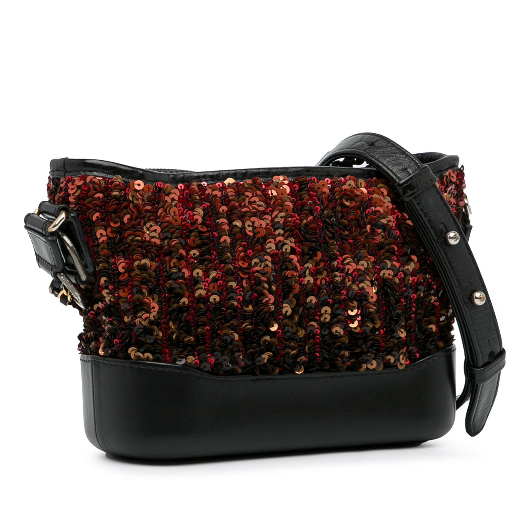 Small Sequin Gabrielle Crossbody Brown - Gaby Paris