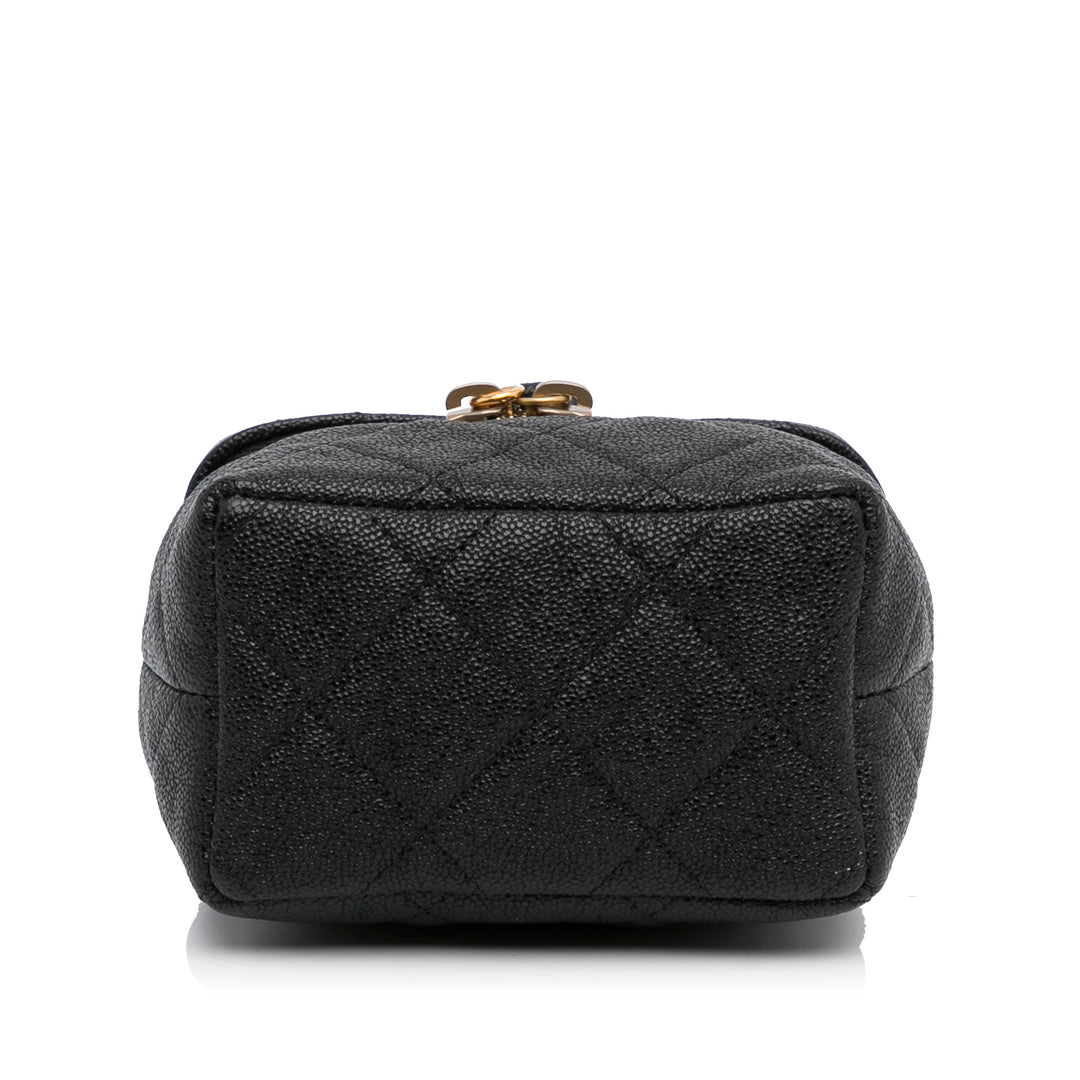 Micro Caviar Vanity Case with Chain Black - Gaby Paris