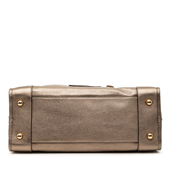 LOEWE Metallic Cuir de chèvre Amazona 36