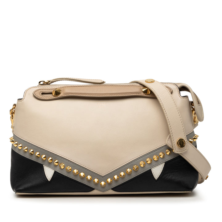 clouté Monster Eyes By The Way Sac Moyen Beige