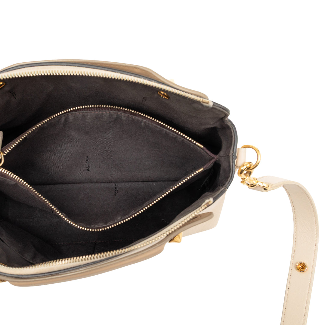 clouté Monster Eyes By The Way Sac Moyen Beige