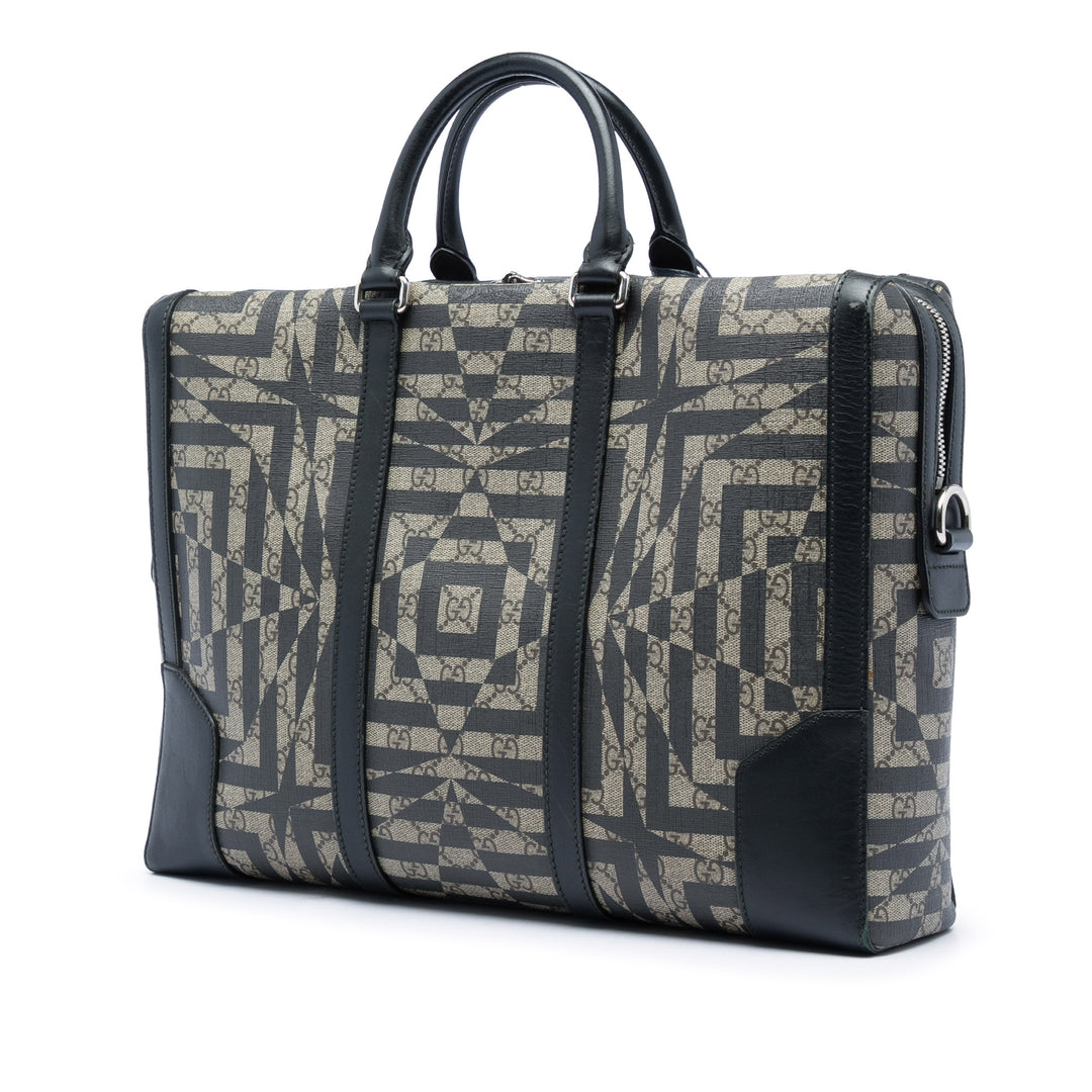 Caleido Eden Porte-documents GG Supreme Beige