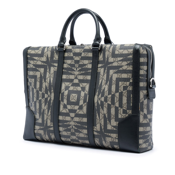 Caleido Eden Porte-documents GG Supreme Beige