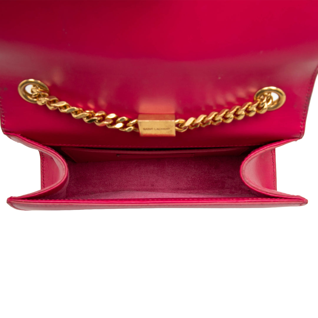 Saint Laurent Small Smooth Cuir de veau Monogram Kate Pompon Sac porté croisé
