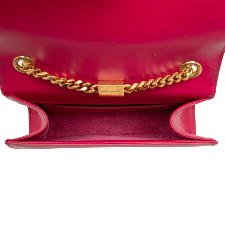 Saint Laurent Small Smooth Cuir de veau Monogram Kate Pompon Sac porté croisé