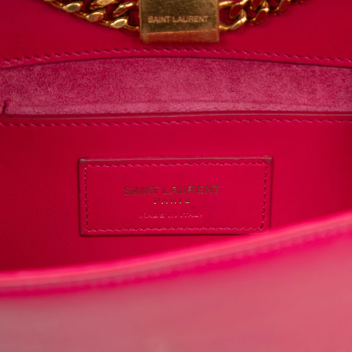 Saint Laurent Small Smooth Cuir de veau Monogram Kate Pompon Sac porté croisé