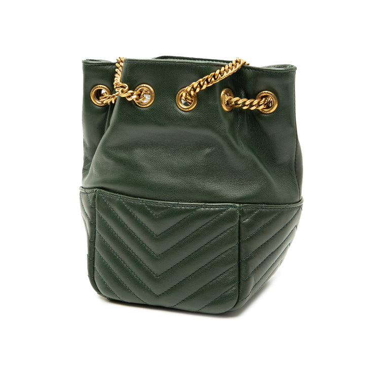 Saint Laurent Mini Matelassé Cuir Joe Bucket Sac