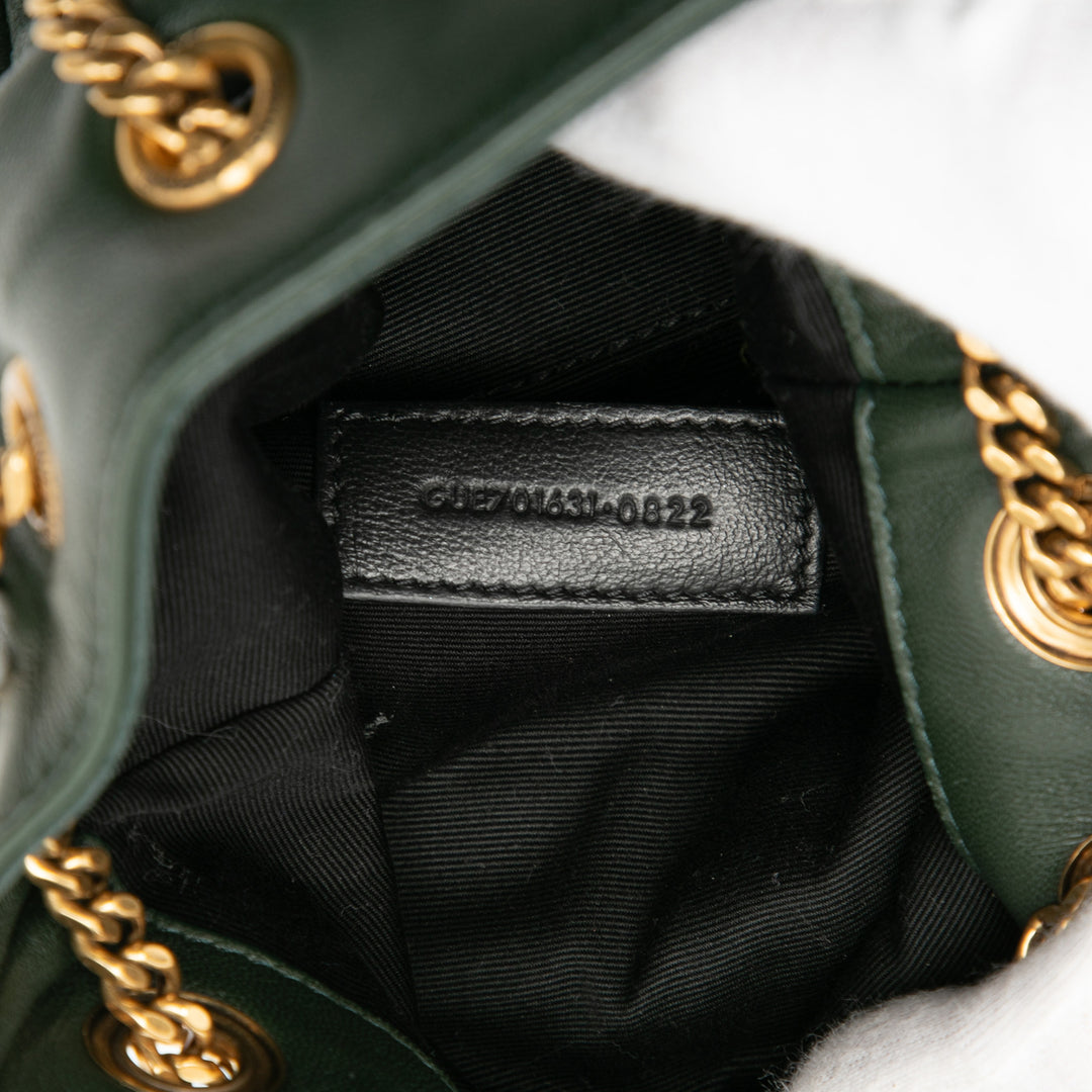 Saint Laurent Mini Matelassé Cuir Joe Bucket Sac