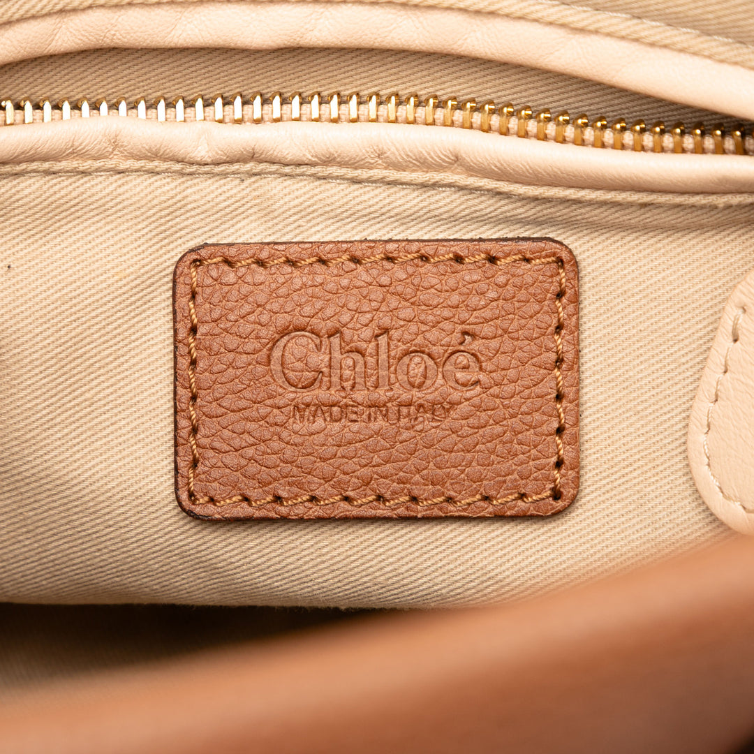 Chloé Small Pebbled Cuir de veau Paraty Sac cartable Marron – GABY PARIS Authentique