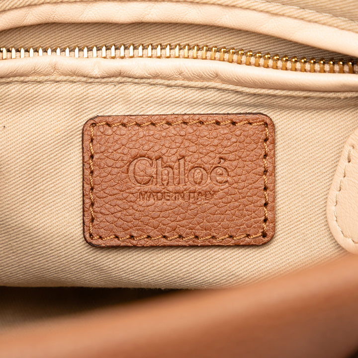 Chloé Small Pebbled Cuir de veau Paraty Sac cartable Marron – GABY PARIS Authentique