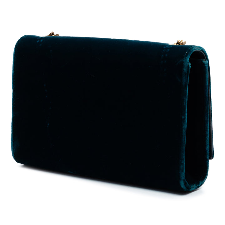 Saint Laurent Small Velours Monogram Kate Pompon Sac porté croisé