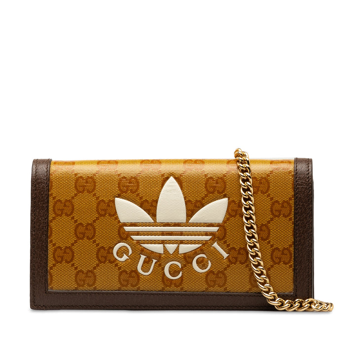 x Adidas GG Supreme Wallet on Chain Brown - Gaby Paris