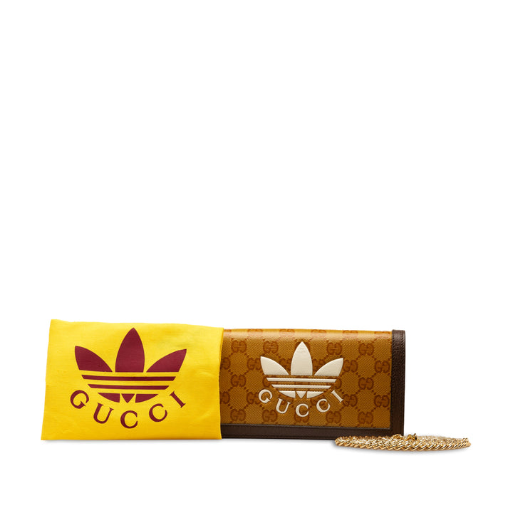 x Adidas GG Supreme Wallet on Chain Brown - Gaby Paris