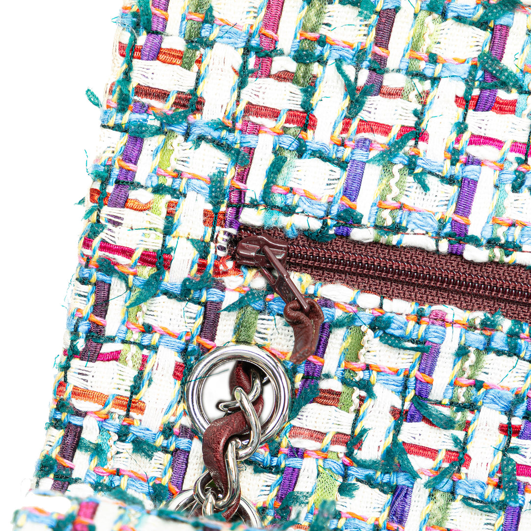 Medium Classic Multicolor Tweed Double Flap Multi - Gaby Paris