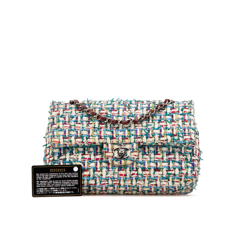 Medium Classic Multicolor Tweed Double Flap Multi - Gaby Paris