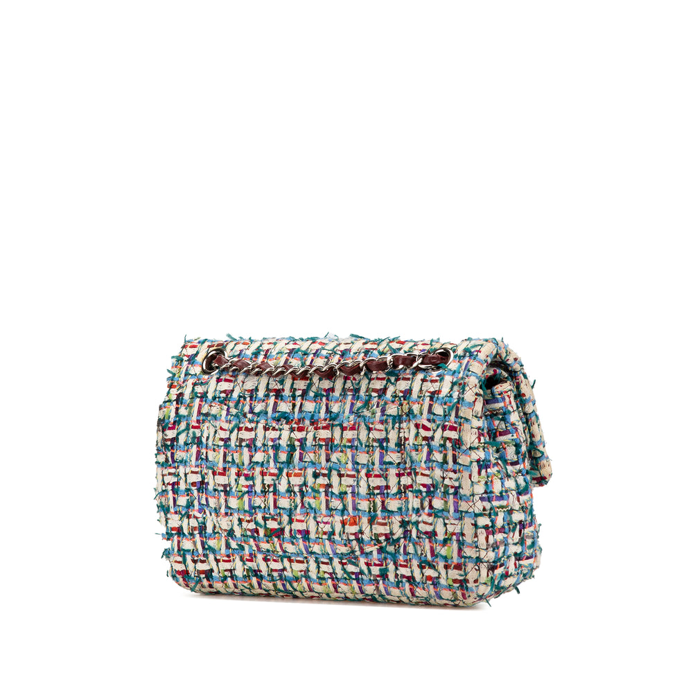 Medium Classic Multicolor Tweed Double Flap Multi - Gaby Paris