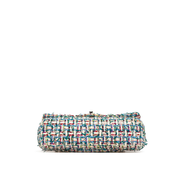 Medium Classic Multicolor Tweed Double Flap Multi - Gaby Paris