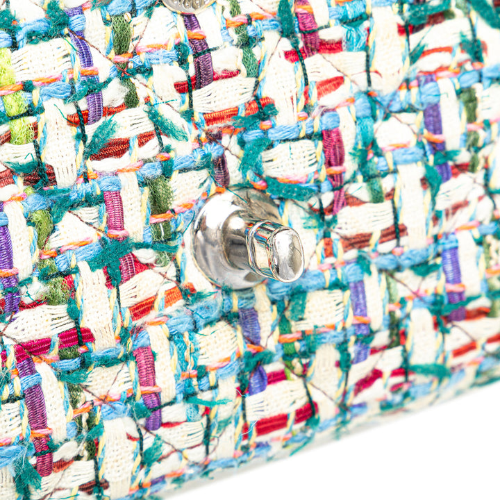 Medium Classic Multicolor Tweed Double Flap Multi - Gaby Paris