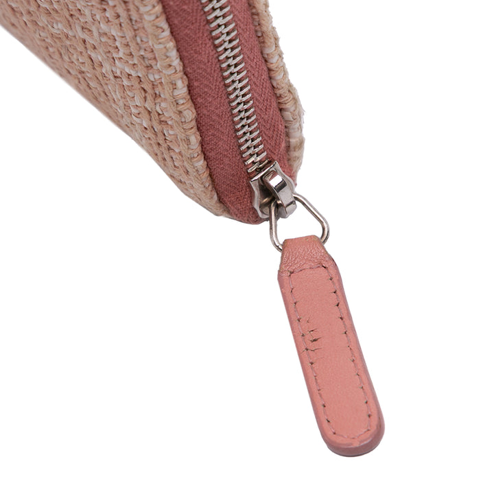 Large Tweed Deauville O Case Clutch Pink - Gaby Paris