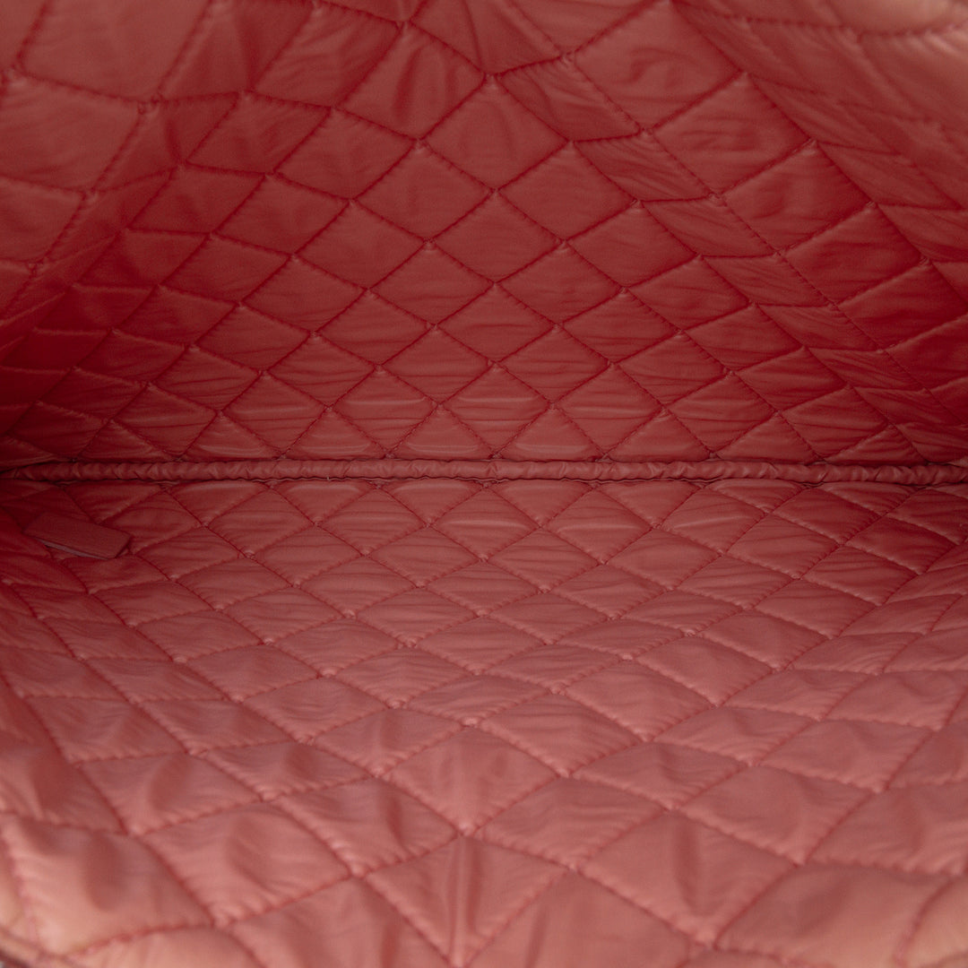 Large Tweed Deauville O Case Clutch Pink - Gaby Paris