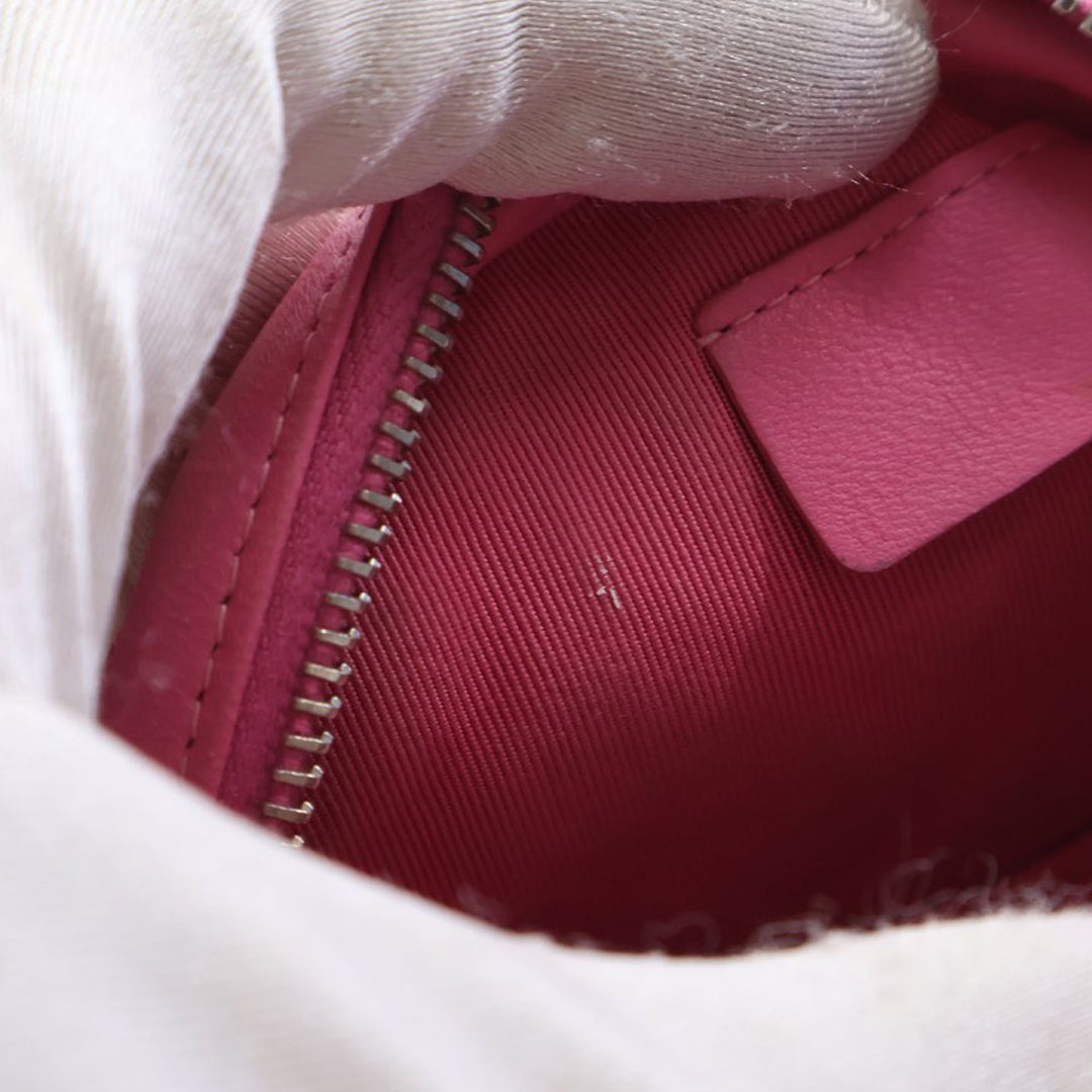 Chanel CC Matelassé Zippé Porte-monnaie avec chaîne Cuir d'agneau