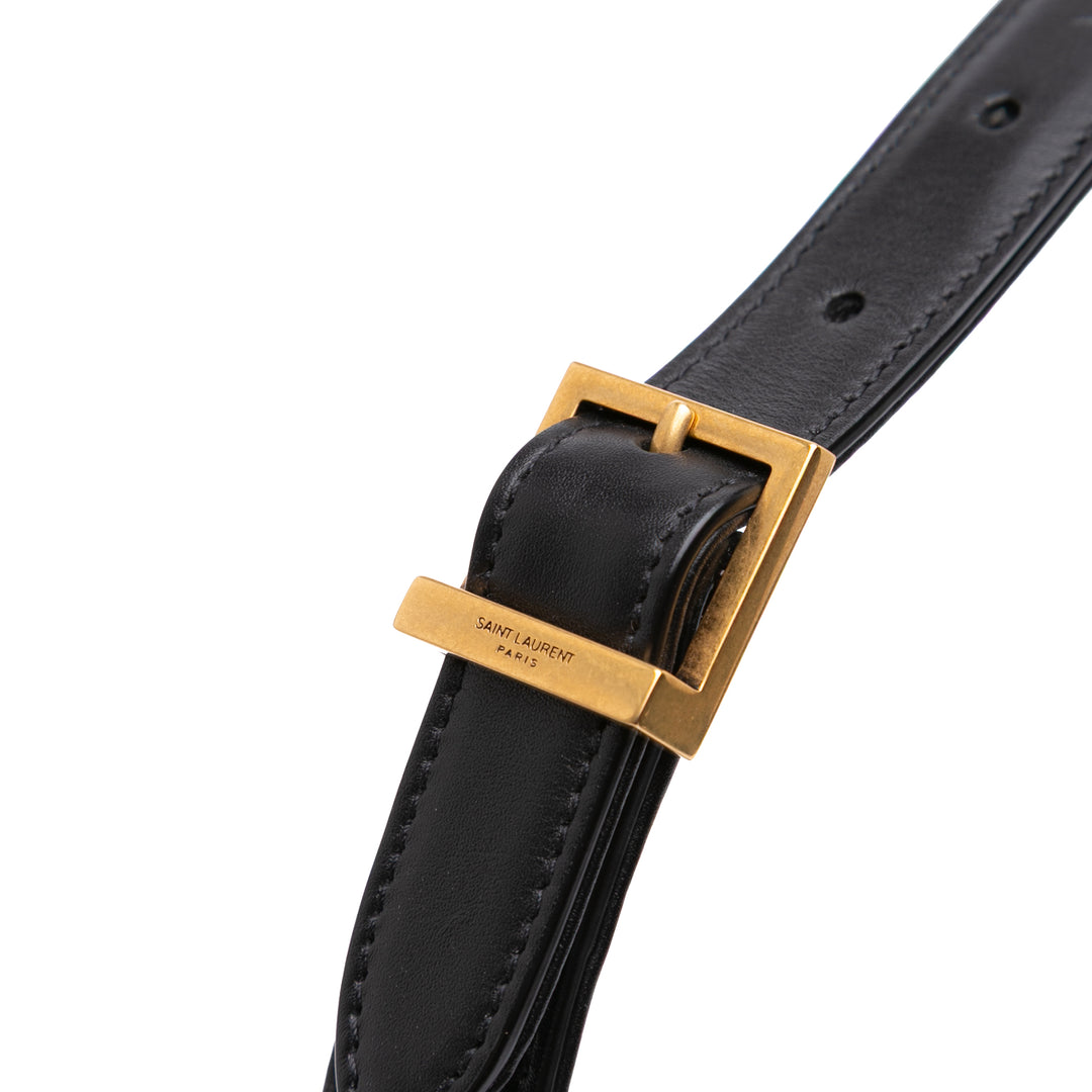 Saint Laurent Smooth Cuir de veau Le 5 a 7 Hobo Noir