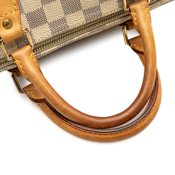 Louis Vuitton Damier Azur Speedy 30 Blanc – GABY PARIS Authentique