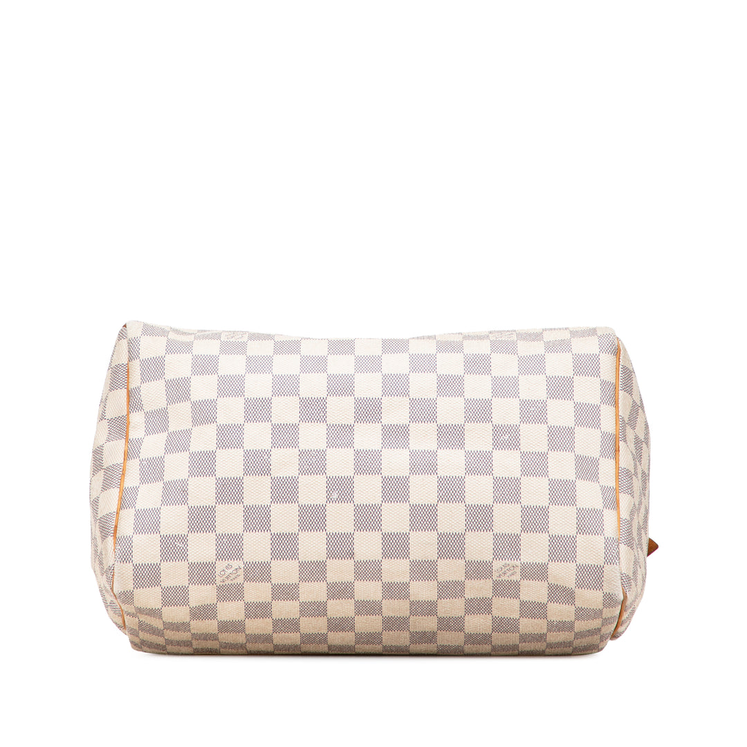 Louis Vuitton Damier Azur Speedy 30 Blanc – GABY PARIS Authentique