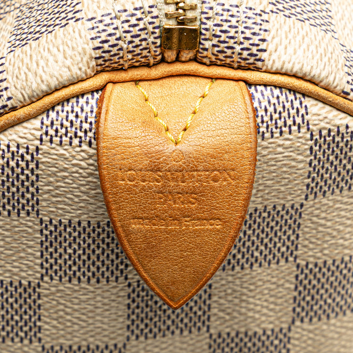 Louis Vuitton Damier Azur Speedy 30 Blanc – GABY PARIS Authentique