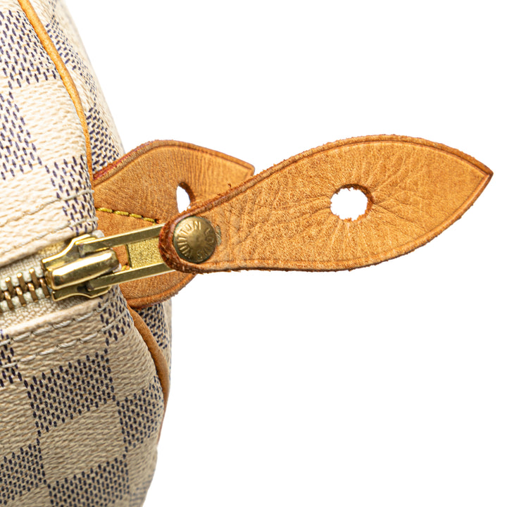 Louis Vuitton Damier Azur Speedy 30 Blanc – GABY PARIS Authentique