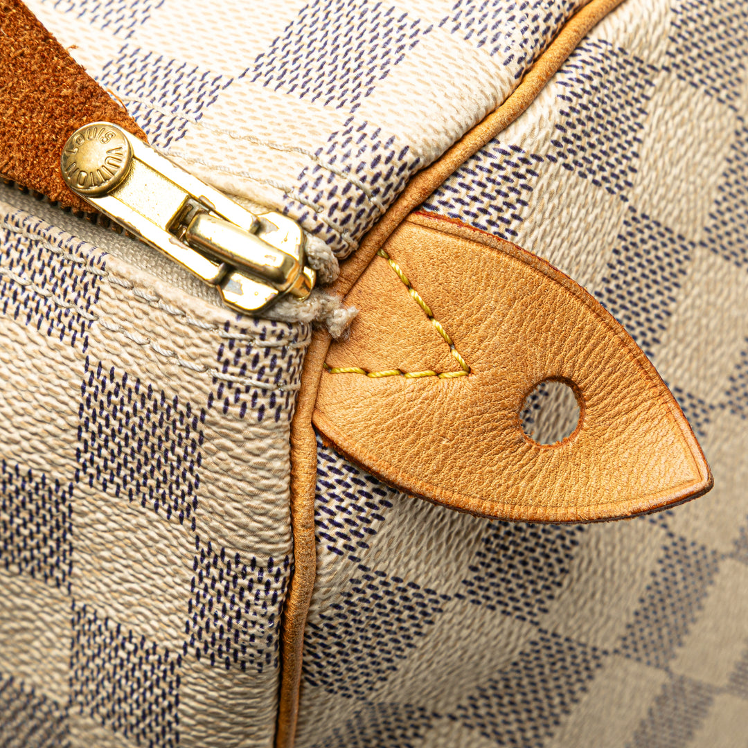 Louis Vuitton Damier Azur Speedy 30 Blanc – GABY PARIS Authentique