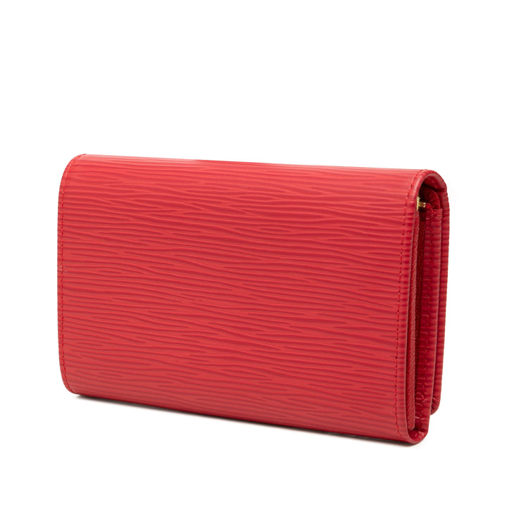 Louis Vuitton Porte Monnaie Billets Tresor Portefeuille Épi Rouge – vue 2 – GABY PARIS