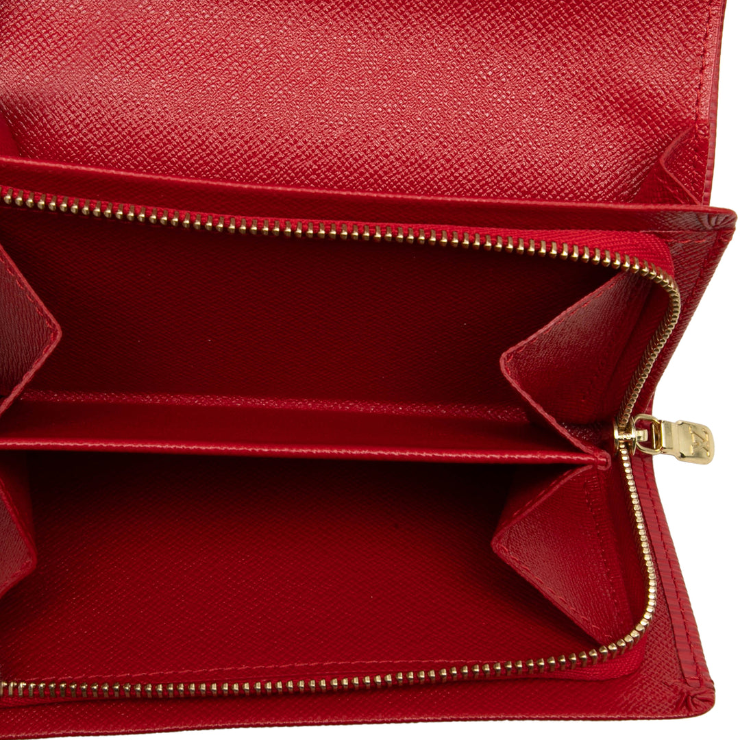 Louis Vuitton Porte Monnaie Billets Tresor Portefeuille Épi Rouge – vue 4 – GABY PARIS